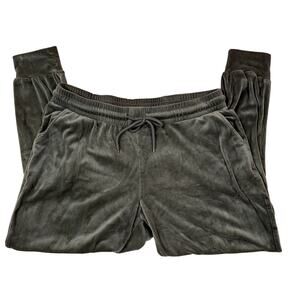 Sage green velvet‎ joggers size large soft flexible relaxing sweatpant joggers